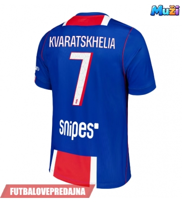 Lacne Muži Futbalové dres Paris Saint-Germain Khvicha Kvaratskhelia #7 2026-27 Krátky Rukáv - Domáci